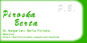 piroska berta business card